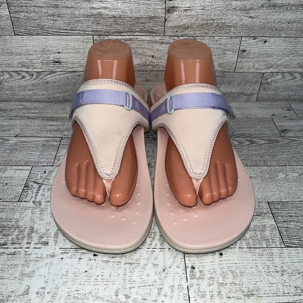 Vionic Tiffany T-Strap‎ Arch Support Comfort Slip On Sandals Women Size 10